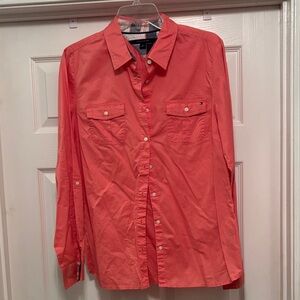 Tommy Hilfiger Vibrant Coral Shirt size large